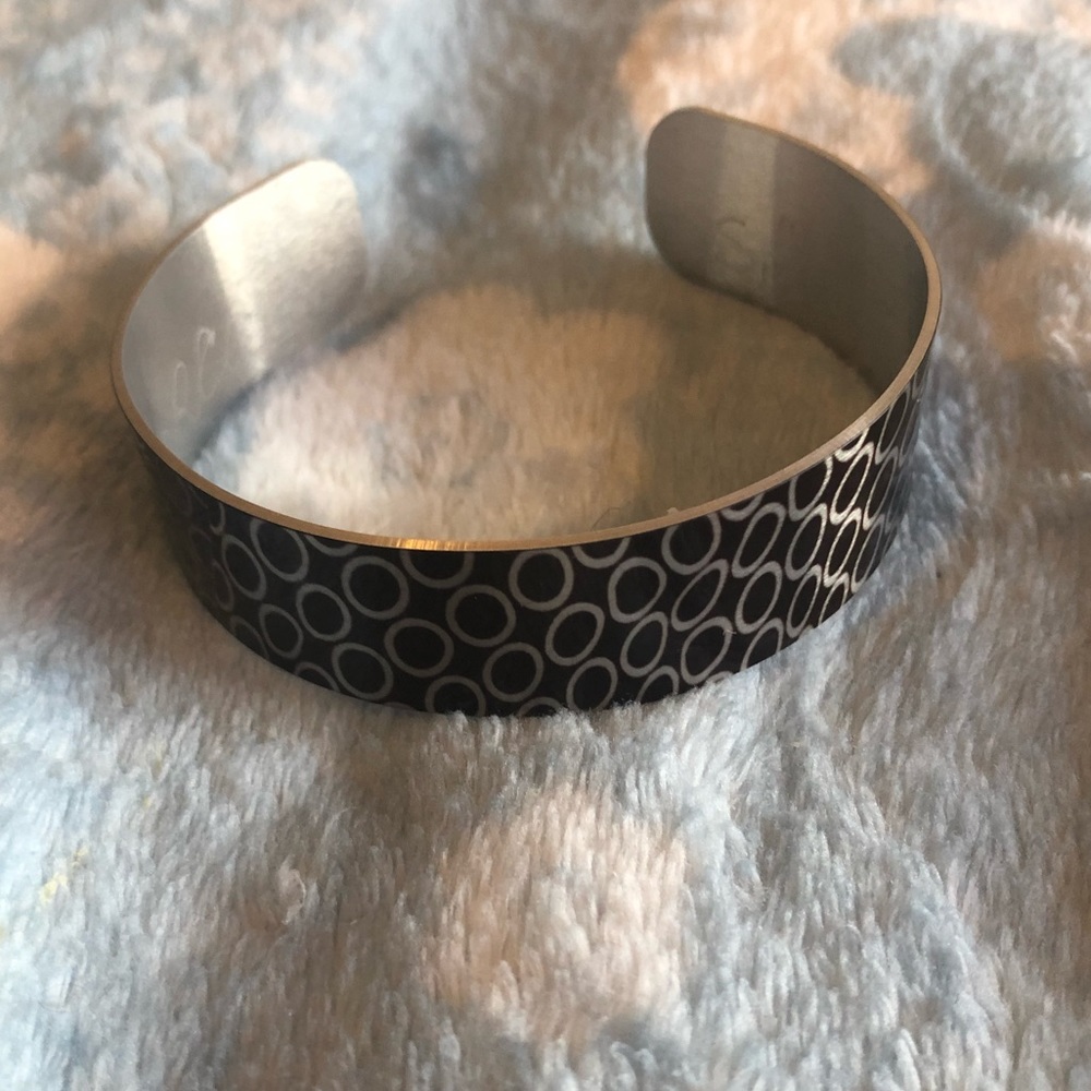 Silver Circles Aluminum Bangle
